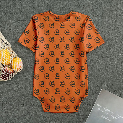 Halloween Spiral Pattern Print Men's Bodysuit