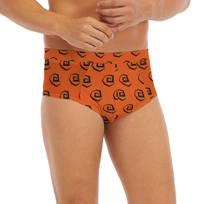 Halloween Spiral Pattern Print Men's Briefs