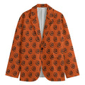 Halloween Spiral Pattern Print Men's Cotton Blazer