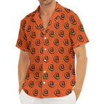 Halloween Spiral Pattern Print Men's Deep V-Neck Shirt
