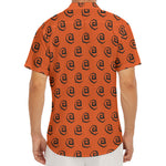 Halloween Spiral Pattern Print Men's Deep V-Neck Shirt