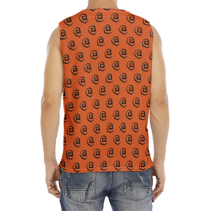 Halloween Spiral Pattern Print Men's Fitness Tank Top