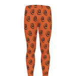Halloween Spiral Pattern Print Men's leggings