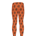 Halloween Spiral Pattern Print Men's leggings
