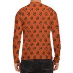 Halloween Spiral Pattern Print Men's Long Sleeve Rash Guard