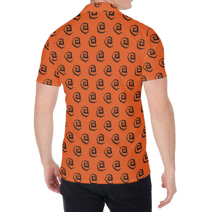 Halloween Spiral Pattern Print Men's Shirt