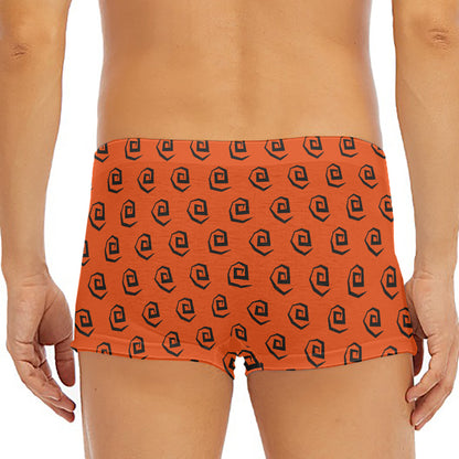 Halloween Spiral Pattern Print Men's Short Boxer Briefs