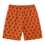 Halloween Spiral Pattern Print Men's Swim Trunks