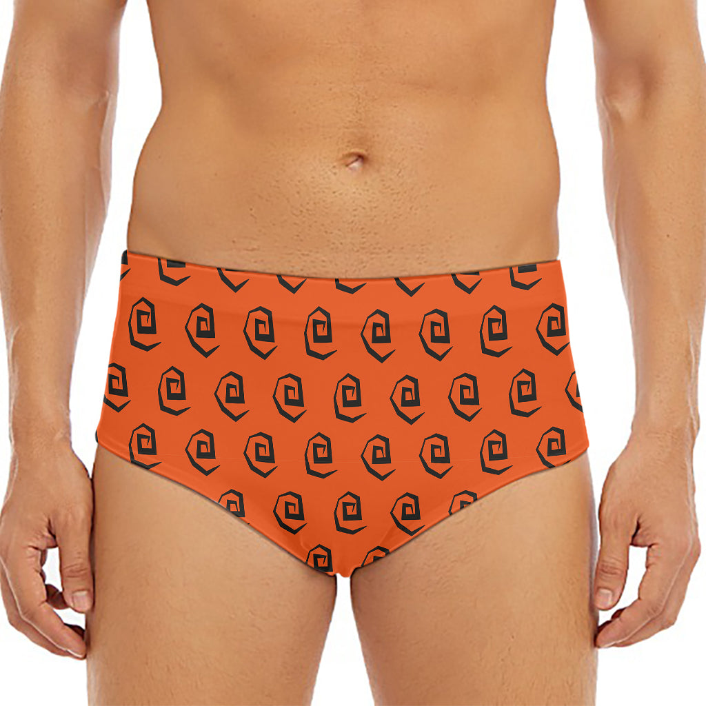 Halloween Spiral Pattern Print Men's Triangle Swim Briefs
