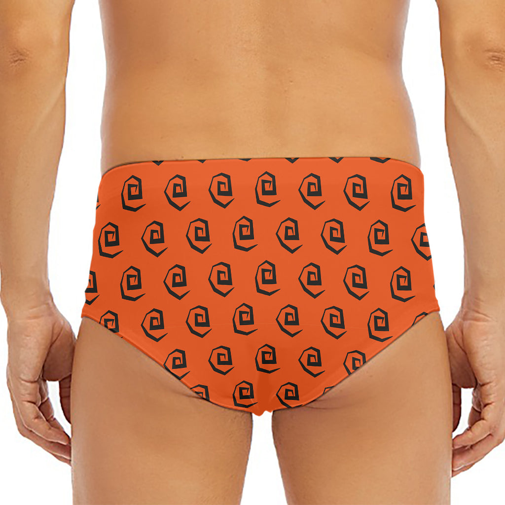 Halloween Spiral Pattern Print Men's Triangle Swim Briefs