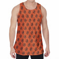 Halloween Spiral Pattern Print Men's Velvet Tank Top
