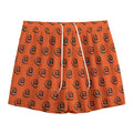 Halloween Spiral Pattern Print Mesh Shorts