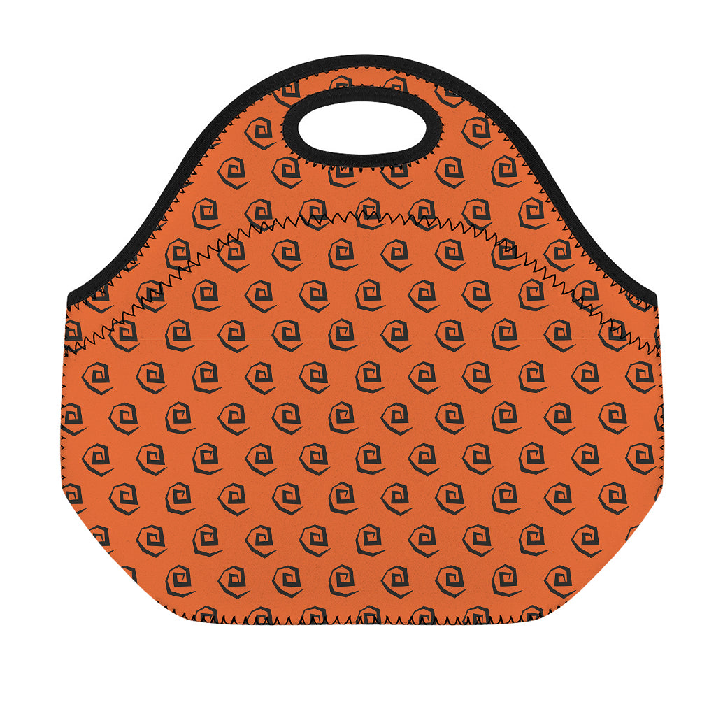 Halloween Spiral Pattern Print Neoprene Lunch Bag