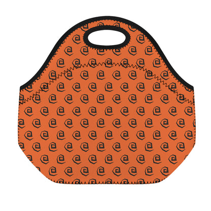 Halloween Spiral Pattern Print Neoprene Lunch Bag