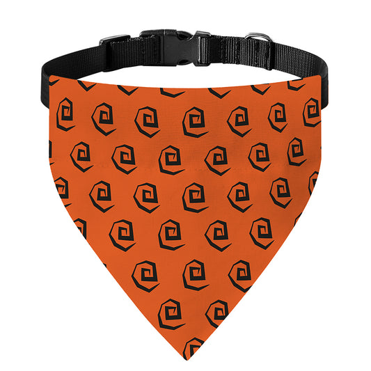 Halloween Spiral Pattern Print Over The Collar Dog Bandana