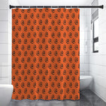 Halloween Spiral Pattern Print Premium Shower Curtain