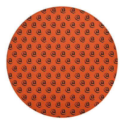 Halloween Spiral Pattern Print Round Blanket