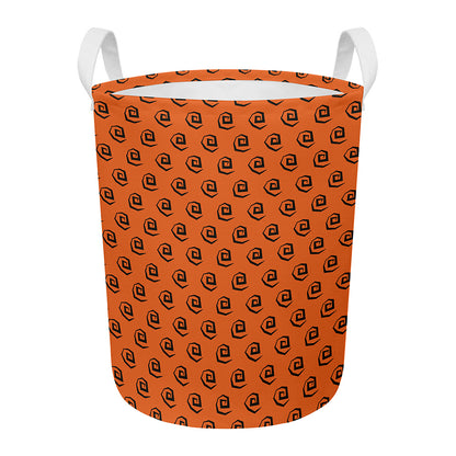 Halloween Spiral Pattern Print Round Laundry Basket