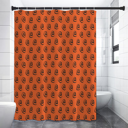 Halloween Spiral Pattern Print Shower Curtain