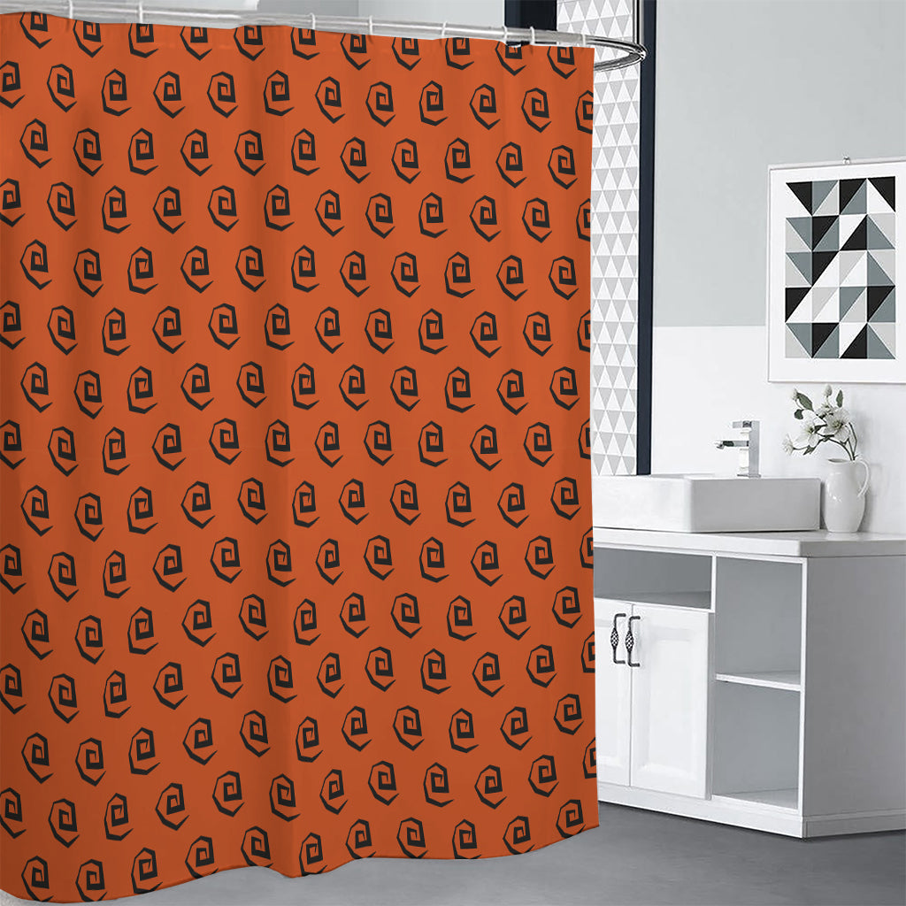 Halloween Spiral Pattern Print Shower Curtain