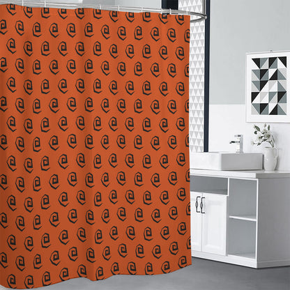 Halloween Spiral Pattern Print Shower Curtain