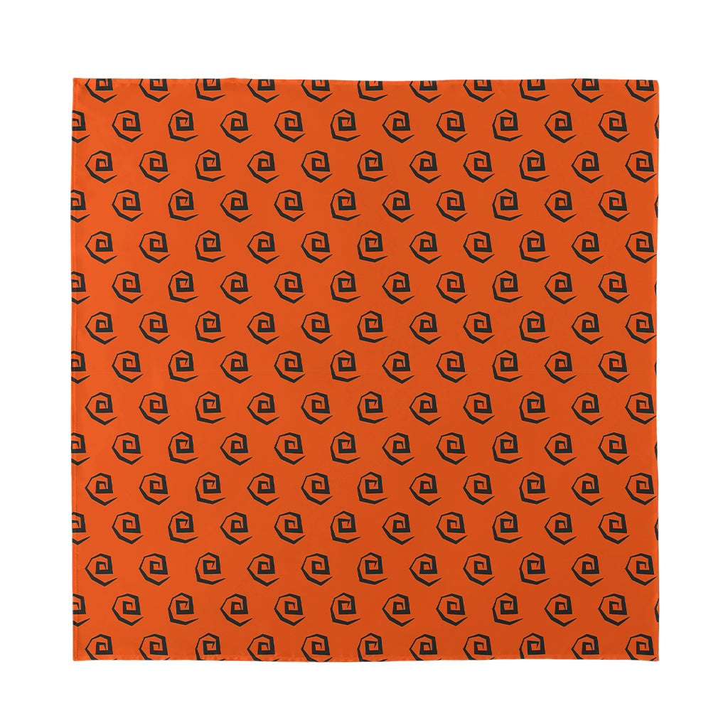 Halloween Spiral Pattern Print Silk Bandana
