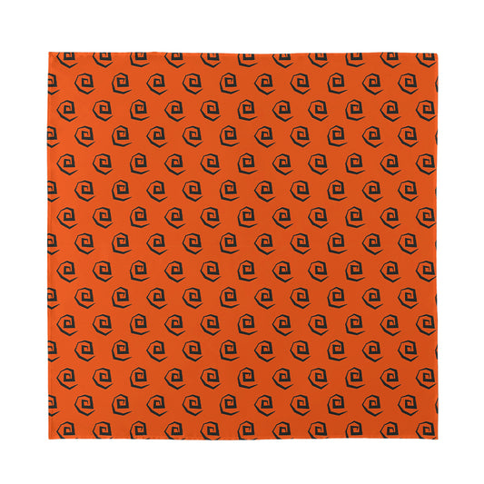 Halloween Spiral Pattern Print Silk Bandana