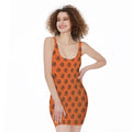Halloween Spiral Pattern Print Sleeveless Bodycon Dress