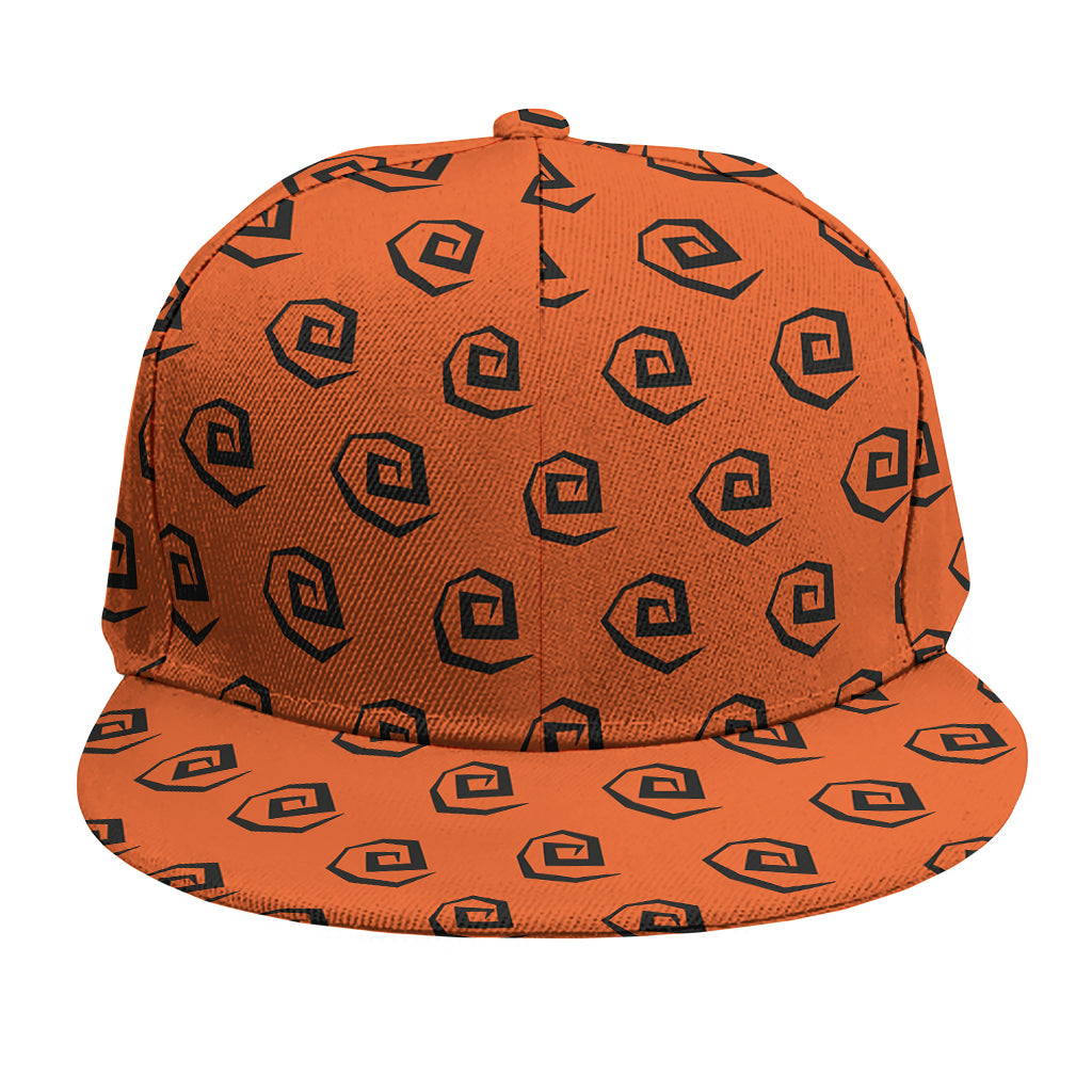Halloween Spiral Pattern Print Snapback Cap