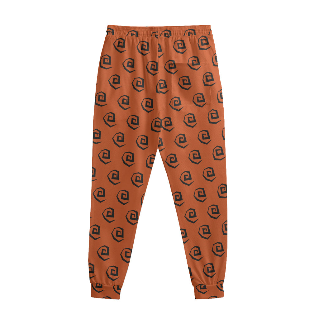 Halloween Spiral Pattern Print Sweatpants