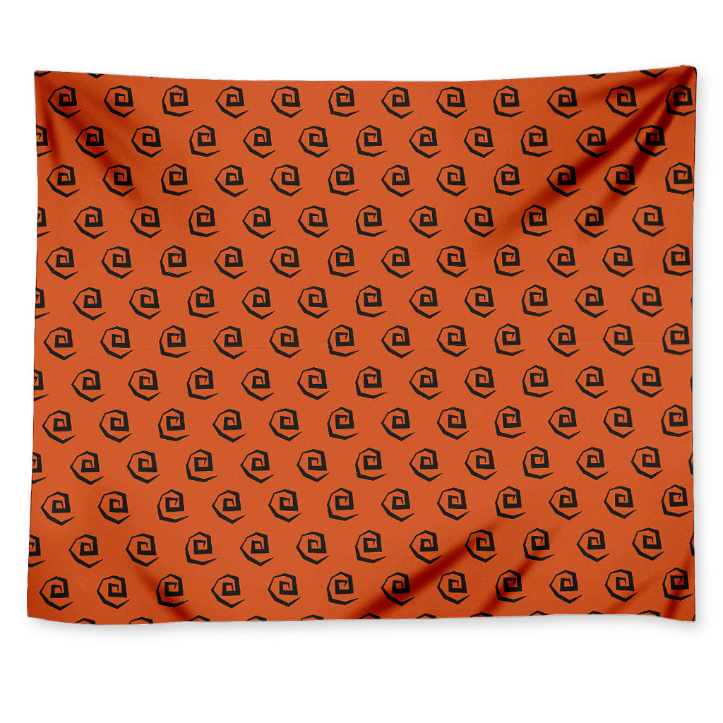 Halloween Spiral Pattern Print Tapestry