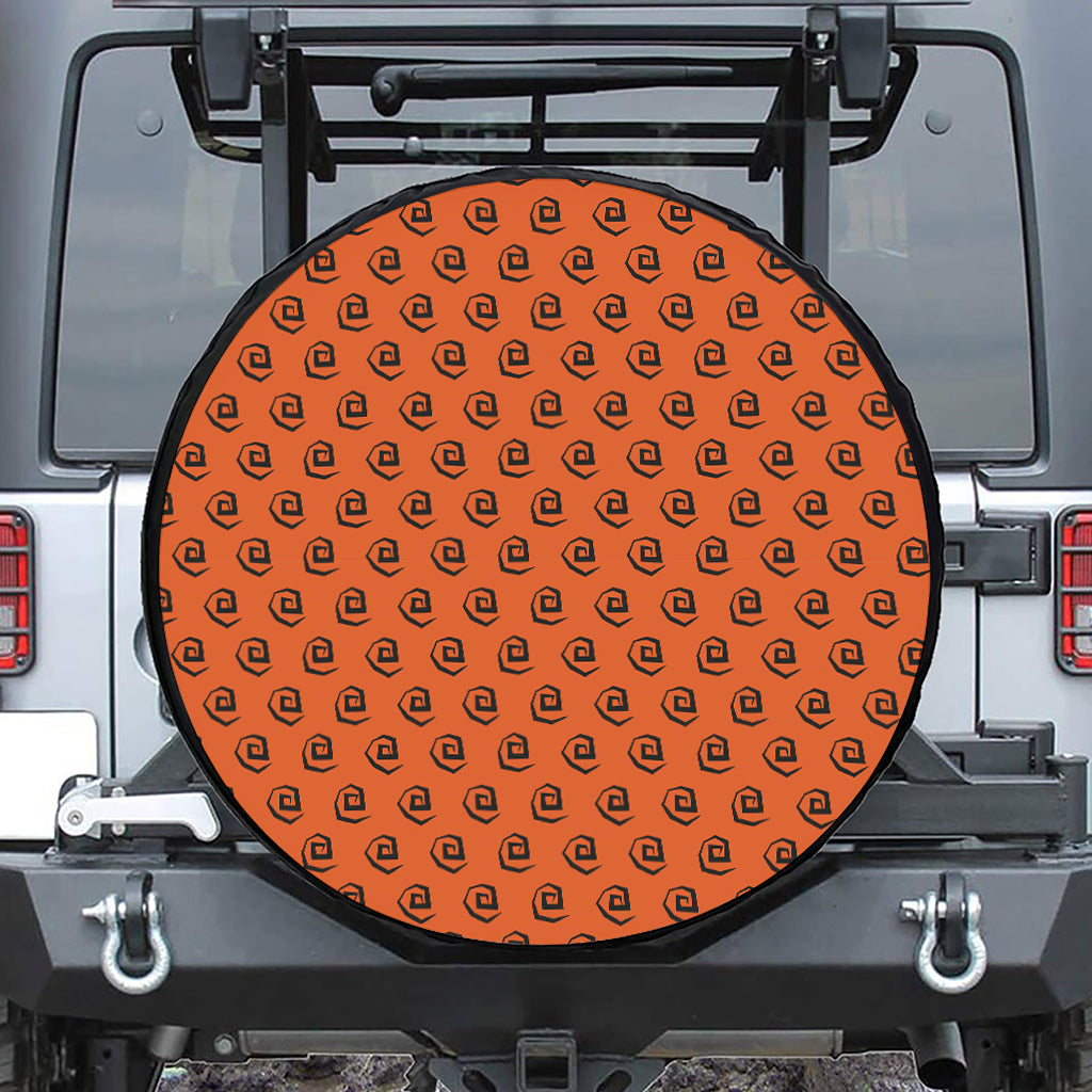 Halloween Spiral Pattern Print Tire Cover