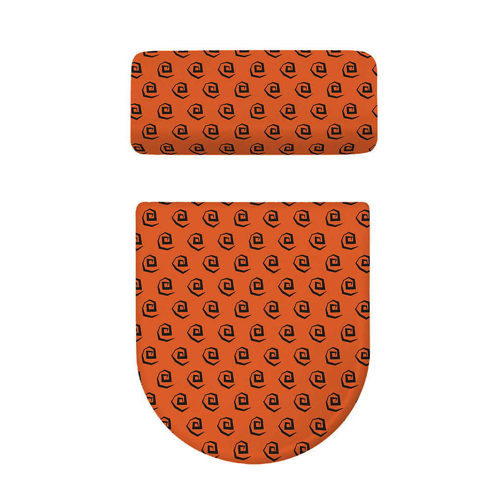 Halloween Spiral Pattern Print Toilet Lid And Tank Cover Set