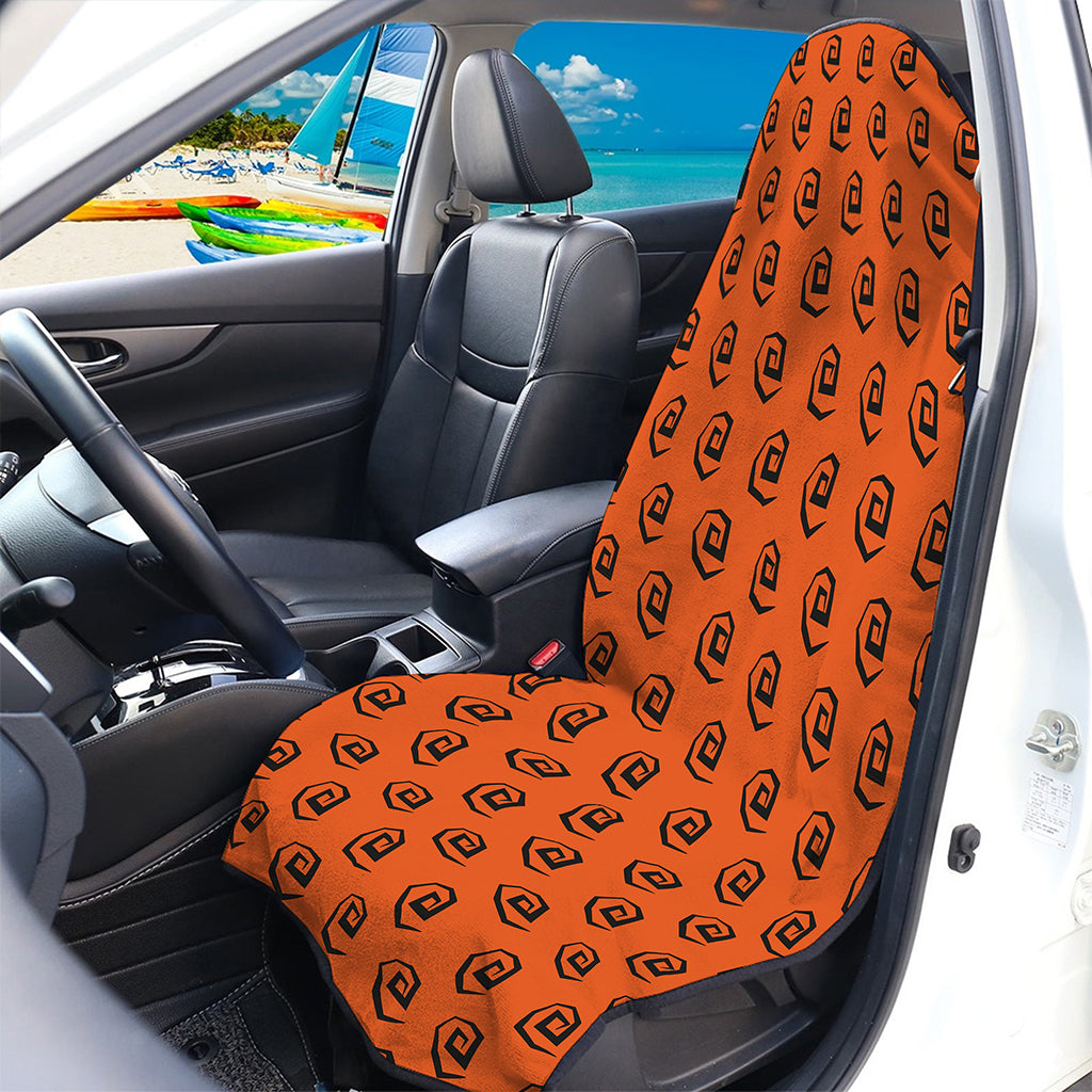 Halloween Spiral Pattern Print Waterproof Car Seat Cover