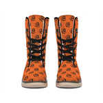 Halloween Spiral Pattern Print Winter Boots