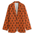 Halloween Spiral Pattern Print Women's Cotton Blazer