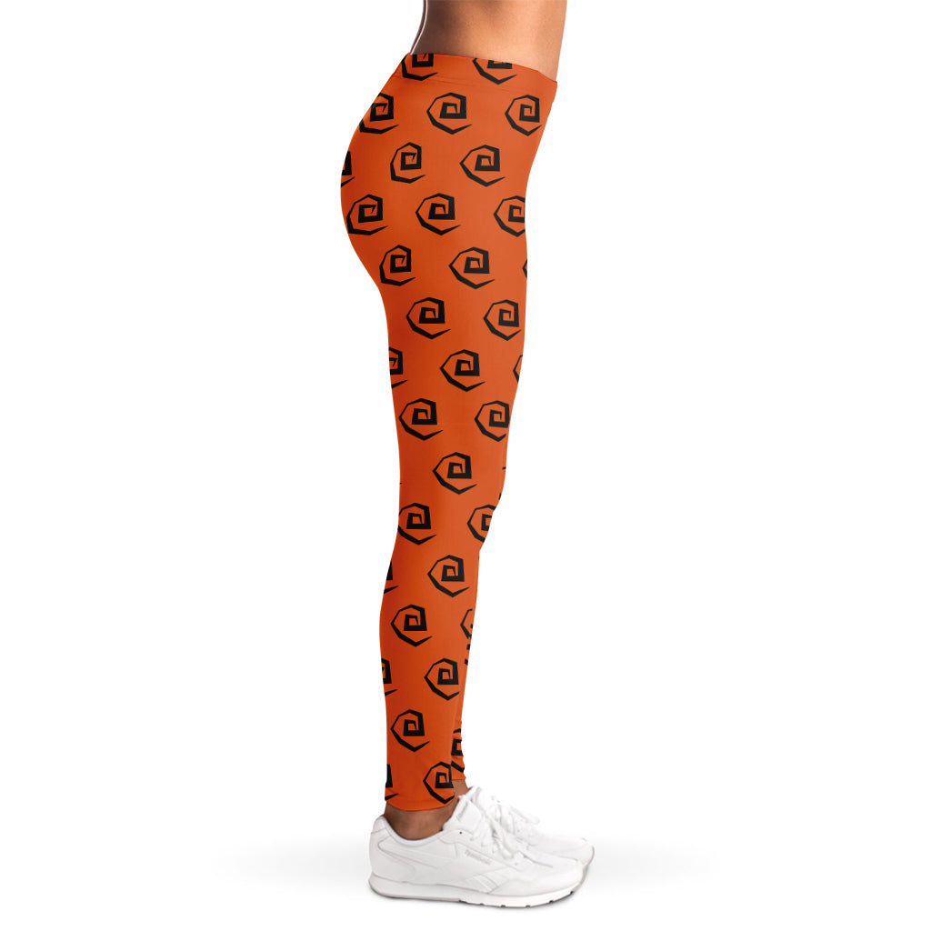 Halloween Spiral Pattern Print Women's Leggings