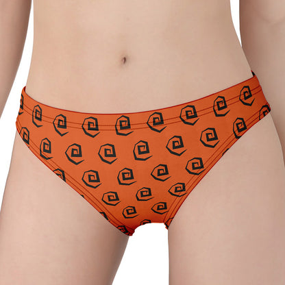 Halloween Spiral Pattern Print Women's Panties