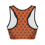 Halloween Spiral Pattern Print Women's Sports Bra