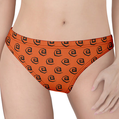 Halloween Spiral Pattern Print Women's Thong