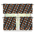 Halloween Star Pattern Print 3 Piece Kitchen Curtains