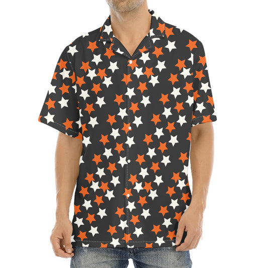 Halloween Star Pattern Print Aloha Shirt