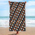Halloween Star Pattern Print Beach Towel