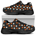 Halloween Star Pattern Print Black Chunky Shoes