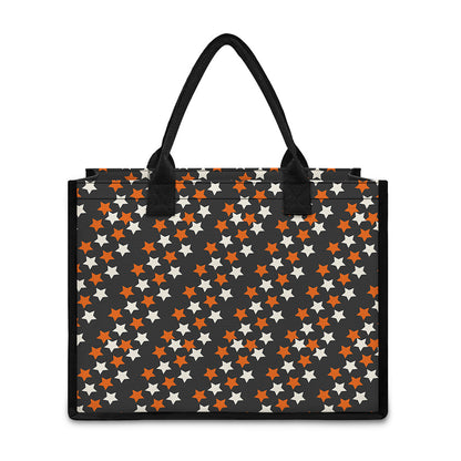 Halloween Star Pattern Print Canvas Tote Bag