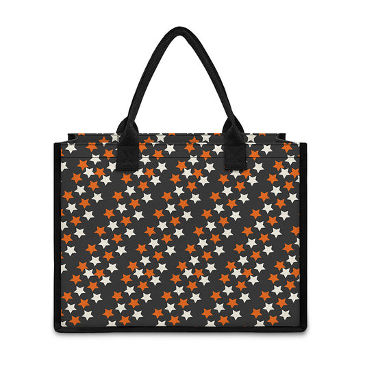 Halloween Star Pattern Print Canvas Tote Bag