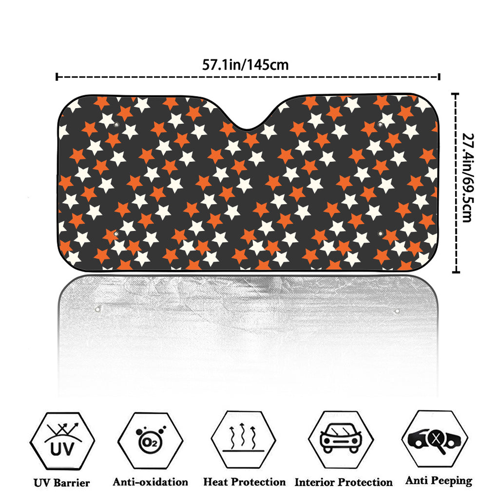 Halloween Star Pattern Print Car Windshield Sun Shade