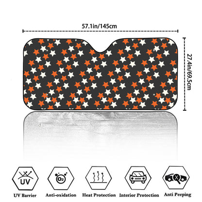 Halloween Star Pattern Print Car Windshield Sun Shade