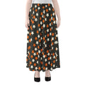 Halloween Star Pattern Print Chiffon Maxi Skirt