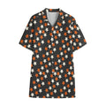 Halloween Star Pattern Print Cotton Hawaiian Shirt